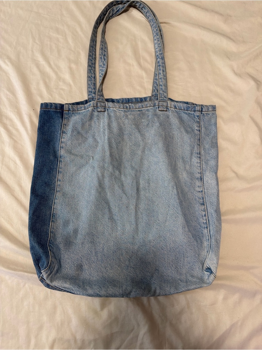 Denim Tote Bag in Light Blue - Casual Everyday Carry